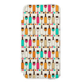 レトロのワイン・ボトルおよびガラス INCIPIO iPhoneウォレットケース (フォリオ 正面)