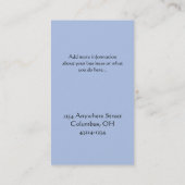 レトロのヴィンテージによって宝石で飾られる青いデザイン2の名刺 名刺 (裏面)