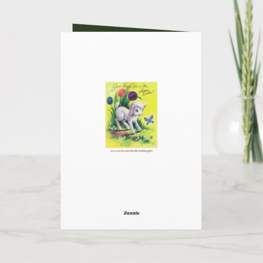 レトロのヴィンテージのイースター子ヒツジの休日カード シーズンカード (裏面)