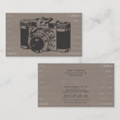 レトロのヴィンテージのカメラのカメラマンの名刺 名刺 (正面/裏面)