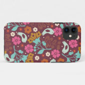 レトロのヴィンテージのカラフルの花の箱 Case-Mate iPhoneケース (裏面(横))