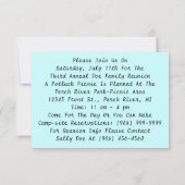 レトロのヴィンテージのキャンピングカーの家族会の招待状 招待状 (裏面)