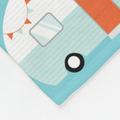 レトロのヴィンテージのキャンピングカートレーラーのフリースブランケット フリースブランケット (角)