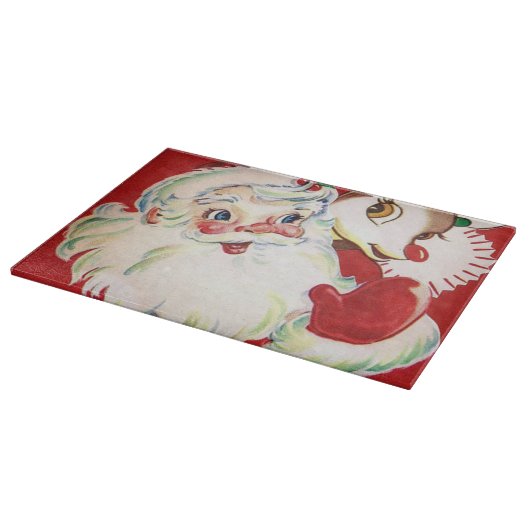 レトロのヴィンテージのクリスマスのサンタのトナカイの切断 カッティングボード (角)