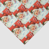 レトロのヴィンテージのクリスマスのサンタのパーティーのティッシュ 薄葉紙 (詳細)