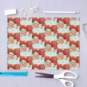 レトロのヴィンテージのクリスマスのサンタのパーティーのティッシュ 薄葉紙 (クラフト)