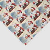 レトロのヴィンテージのクリスマスのサンタの休日のティッシュ 薄葉紙 (詳細)