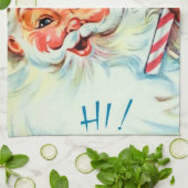 レトロのヴィンテージのクリスマスのサンタの台所タオル キッチンタオル (折り畳み)