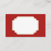 レトロのヴィンテージのクリスマスのストッキングはメッセージカードを加えます 名刺 (裏面)