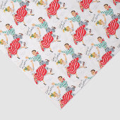 レトロのヴィンテージのクリスマスのダンスのカップルのティッシュ 薄葉紙 (詳細)