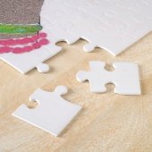 レトロのヴィンテージのクリスマスのトナカイのお祝いのパズル ジグソーパズル (側面)