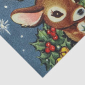 レトロのヴィンテージのクリスマスのトナカイの休日のティッシュ 薄葉紙 (詳細)