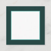 レトロのヴィンテージのクリスマスのトナカイ スクエア名刺 (裏面)