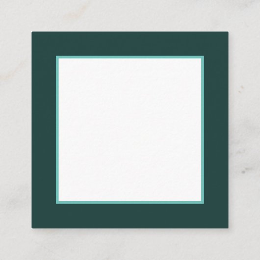 レトロのヴィンテージのクリスマスのトナカイ スクエア名刺 (裏面)