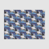 レトロのヴィンテージのクリスマスの休日の女性パーティー 薄葉紙 (正面)