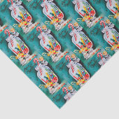 レトロのヴィンテージのクリスマスの天使のパーティー 薄葉紙 (詳細)