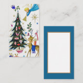 レトロのヴィンテージのクリスマスの天使 名刺 (正面/裏面)