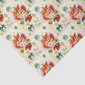 レトロのヴィンテージのクリスマスの女の子の休日のパーティのティッシュ 薄葉紙 (詳細)
