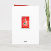 レトロのヴィンテージのクリスマスの女性はテキスト・カードを加えます シーズンカード (裏面)