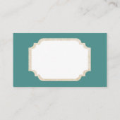 レトロのヴィンテージのクリスマスの女性はメッセージカードを加えます 名刺 (裏面)