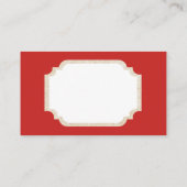 レトロのヴィンテージのクリスマスの女性はメッセージカードを加えます 名刺 (裏面)