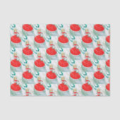 レトロのヴィンテージのクリスマスの女性パーティーのティッシュ 薄葉紙 (正面)