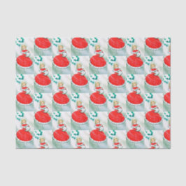 レトロのヴィンテージのクリスマスの女性パーティーのティッシュ 薄葉紙