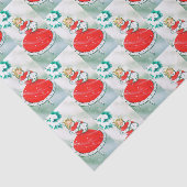 レトロのヴィンテージのクリスマスの女性パーティーのティッシュ 薄葉紙 (詳細)