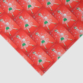 レトロのヴィンテージのクリスマスの女性フェスティバルのティッシュ 薄葉紙 (詳細)