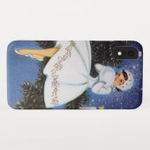 レトロのヴィンテージのクリスマスの女性 Case-Mate iPhoneケース (裏面(横))