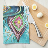 レトロのヴィンテージのクリスマスの球根の台所タオル キッチンタオル (四つ折り)