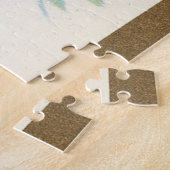 レトロのヴィンテージのクリスマスの球根カード休日のパズル ジグソーパズル (側面)