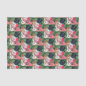 レトロのヴィンテージのクリスマスの雪だるまのパーティーのティッシュ 薄葉紙 (正面)