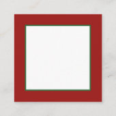 レトロのヴィンテージのクリスマスはメッセージの名刺を加えます スクエア名刺 (裏面)