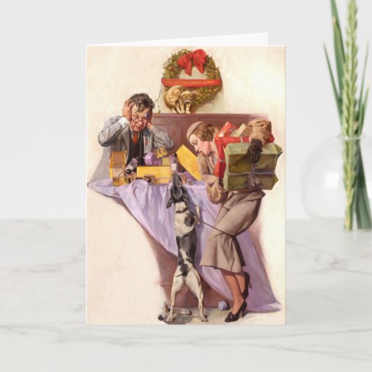 レトロのヴィンテージのクリスマスカード シーズンカード (正面)