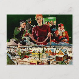 レトロのヴィンテージのクリスマスカード シーズンポストカード