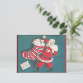 レトロのヴィンテージのクリスマスカード シーズンポストカード (スタンド正面)