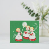 レトロのヴィンテージのクリスマスカード シーズンポストカード (スタンド正面)