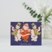 レトロのヴィンテージのクリスマスカード シーズンポストカード (スタンド正面)