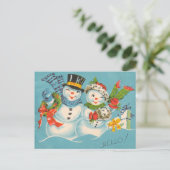 レトロのヴィンテージのクリスマスカード シーズンポストカード (スタンド正面)