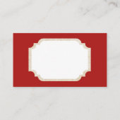 レトロのヴィンテージのクリスマスサンタはメッセージカードを加えます 名刺 (裏面)