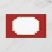 レトロのヴィンテージのクリスマスサンタはメッセージカードを加えます 名刺 (裏面)