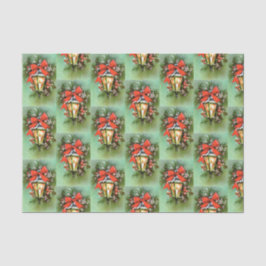 レトロのヴィンテージのクリスマスランプパターンティッシュ 薄葉紙