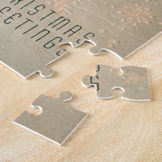 レトロのヴィンテージのクリスマス鐘の休日のパズル ジグソーパズル (側面)