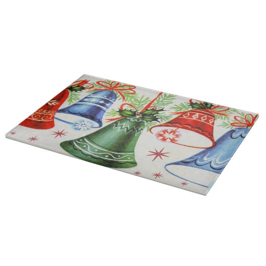 レトロのヴィンテージのクリスマス鐘の休日の切断 カッティングボード (角)