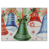 レトロのヴィンテージのクリスマス鐘の休日の切断 カッティングボード (正面)