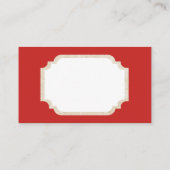 レトロのヴィンテージのクリスマス鐘はメッセージカードを加えます 名刺 (裏面)