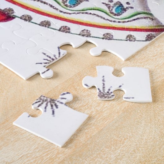 レトロのヴィンテージのクリスマス鐘 ジグソーパズル (側面)