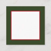 レトロのヴィンテージのクリスマス鐘 スクエア名刺 (裏面)