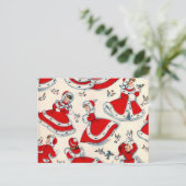 レトロのヴィンテージのクリスマス シーズンポストカード (スタンド正面)